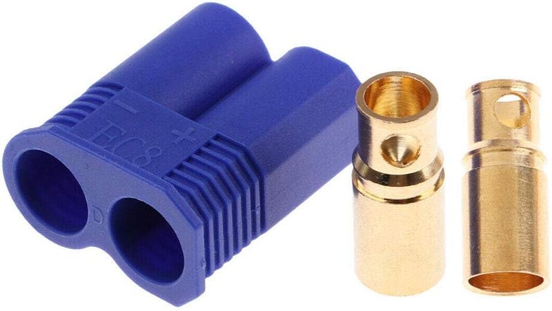 FLY RC 5 Pairs EC8 Banana Plug Connectors Female Male 8.0mm Gold Bullet Connector for RC ESC LIPO Battery Device Electric Motor - Image 3